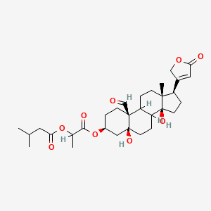 molecular formula C31H44O9 B15446333 alpha-i-Valeryloxypropionyl-k-strophanthidin CAS No. 63979-74-8