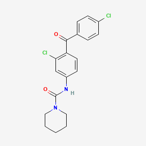 molecular formula C19H18Cl2N2O2 B15446341 N-[3-Chloro-4-(4-chlorobenzoyl)phenyl]piperidine-1-carboxamide CAS No. 63648-37-3