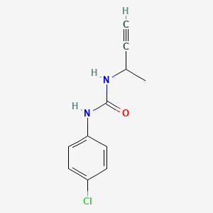 molecular formula C11H11ClN2O B15446352 N-But-3-yn-2-yl-N'-(4-chlorophenyl)urea CAS No. 63555-42-0