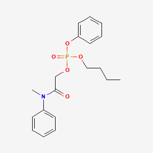 molecular formula C19H24NO5P B15446395 Butyl 2-[methyl(phenyl)amino]-2-oxoethyl phenyl phosphate CAS No. 63444-30-4