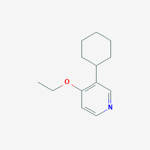 molecular formula C13H19NO B15446476 Pyridine, 3-cyclohexyl-4-ethoxy- CAS No. 63785-85-3