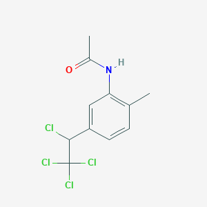 molecular formula C11H11Cl4NO B15446630 N-[2-Methyl-5-(1,2,2,2-tetrachloroethyl)phenyl]acetamide CAS No. 63913-24-6