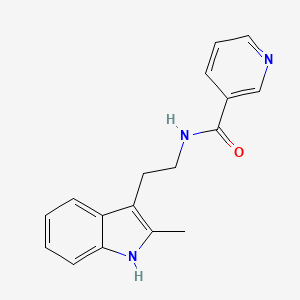 molecular formula C17H17N3O B15446684 N-(2-(2-Methyl-3-indolyl)ethyl)nicotinamide CAS No. 63183-55-1