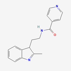 molecular formula C17H17N3O B15446723 N-(2-(2-Methyl-3-indolyl)ethyl)isonicotinamide CAS No. 63183-56-2