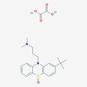molecular formula C23H30N2O5S B15446755 Phenothiazine, 2-tert-butyl-10-(3-dimethylaminopropyl)-, 5-oxide, monooxalate salt CAS No. 63834-16-2
