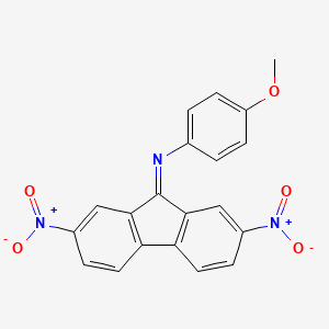 molecular formula C20H13N3O5 B15446844 N-(4-Methoxyphenyl)-2,7-dinitro-9H-fluoren-9-imine CAS No. 62799-31-9