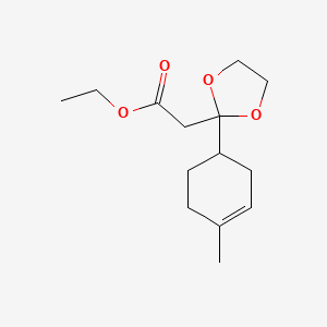 molecular formula C14H22O4 B15446866 Ethyl [2-(4-methylcyclohex-3-en-1-yl)-1,3-dioxolan-2-yl]acetate CAS No. 63308-97-4