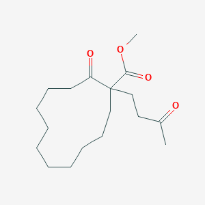 molecular formula C18H30O4 B15446886 Methyl 2-oxo-1-(3-oxobutyl)cyclododecane-1-carboxylate CAS No. 62939-86-0