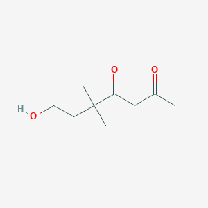 molecular formula C9H16O3 B15446945 7-Hydroxy-5,5-dimethylheptane-2,4-dione CAS No. 64269-60-9