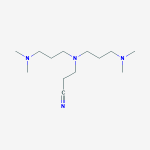 molecular formula C13H28N4 B15447008 Propanenitrile, 3-[bis[3-(dimethylamino)propyl]amino]- CAS No. 64971-37-5