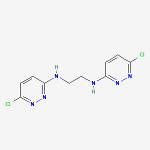 molecular formula C10H10Cl2N6 B15447039 N~1~,N~2~-Bis(6-chloropyridazin-3-yl)ethane-1,2-diamine CAS No. 62776-09-4