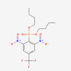 molecular formula C15H20F3N2O7P B15447142 Dibutyl [2,6-dinitro-4-(trifluoromethyl)phenyl]phosphonate CAS No. 63245-92-1