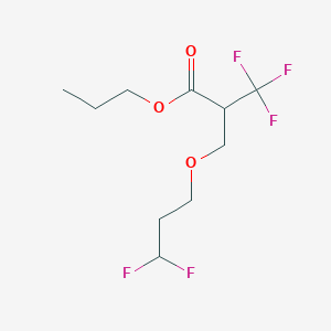 molecular formula C10H15F5O3 B15447167 Propyl 2-[(3,3-difluoropropoxy)methyl]-3,3,3-trifluoropropanoate CAS No. 62935-25-5