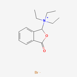molecular formula C14H20BrNO2 B15447197 N,N,N-Triethyl-3-oxo-1,3-dihydro-2-benzofuran-1-aminium bromide CAS No. 64099-50-9