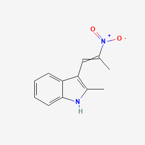 molecular formula C12H12N2O2 B15447213 2-methyl-3-(2-nitroprop-1-enyl)-1H-indole CAS No. 64252-04-6