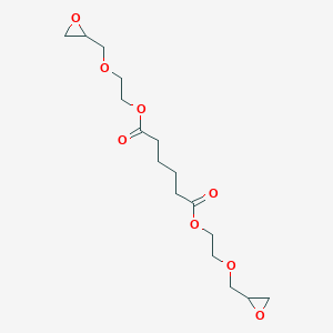 molecular formula C16H26O8 B15447301 Bis{2-[(oxiran-2-yl)methoxy]ethyl} hexanedioate CAS No. 64022-37-3