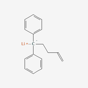 molecular formula C17H17Li B15447404 lithium;1-phenylpent-4-enylbenzene CAS No. 62901-76-2