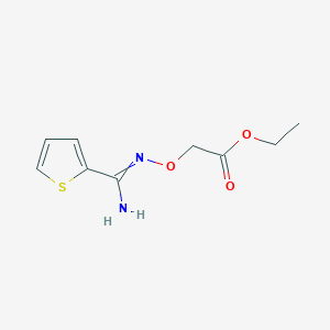 molecular formula C9H12N2O3S B15447457 Ethyl ({[amino(thiophen-2-yl)methylidene]amino}oxy)acetate CAS No. 63409-58-5