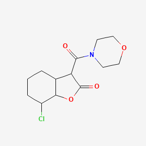 molecular formula C13H18ClNO4 B15447461 7-Chloro-3-(morpholine-4-carbonyl)hexahydro-1-benzofuran-2(3H)-one CAS No. 62737-35-3