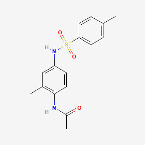 molecular formula C16H18N2O3S B15447565 N-{2-Methyl-4-[(4-methylbenzene-1-sulfonyl)amino]phenyl}acetamide CAS No. 63233-38-5