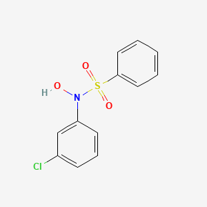 molecular formula C12H10ClNO3S B15447569 Benzenesulfonamide, N-(3-chlorophenyl)-N-hydroxy- CAS No. 62918-92-7