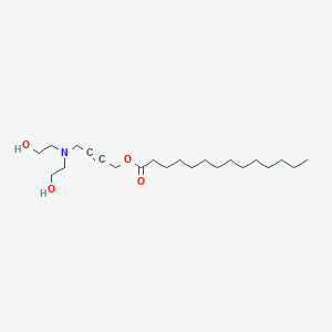 molecular formula C22H41NO4 B15447590 4-[Bis(2-hydroxyethyl)amino]but-2-YN-1-YL tetradecanoate CAS No. 62787-77-3