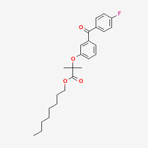 molecular formula C25H31FO4 B15447668 Octyl 2-[3-(4-fluorobenzoyl)phenoxy]-2-methylpropanoate CAS No. 62810-03-1