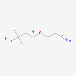 molecular formula C9H17NO2 B154478 3-(4-Hydroxy-4-methylpentan-2-yl)oxypropanenitrile CAS No. 10141-15-8