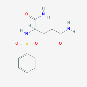molecular formula C11H15N3O4S B15447854 N~2~-(Benzenesulfonyl)glutamamide CAS No. 62621-83-4