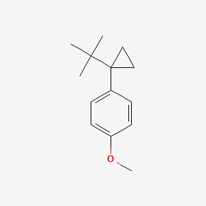 molecular formula C14H20O B15447872 Benzene, 1-(1-(1,1-dimethylethyl)cyclopropyl)-4-methoxy- CAS No. 63340-04-5