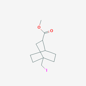 molecular formula C11H17IO2 B15447999 Methyl 4-(iodomethyl)bicyclo[2.2.2]octane-2-carboxylate CAS No. 62934-98-9