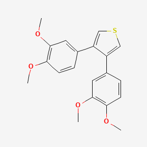 molecular formula C20H20O4S B15448014 Thiophene, 3,4-bis(3,4-dimethoxyphenyl)- CAS No. 62497-35-2