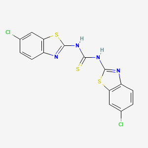 molecular formula C15H8Cl2N4S3 B15448075 N,N'-Bis[(6-chloro-1,3-benzothiazol-2-yl)]thiourea CAS No. 62540-46-9