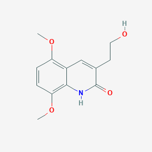 molecular formula C13H15NO4 B15448317 3-(2-Hydroxyethyl)-5,8-dimethoxyquinolin-2(1H)-one CAS No. 62480-51-7