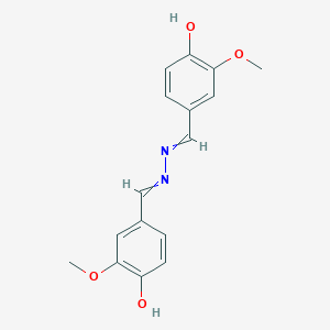 Benzaldehyde, 4-hydroxy-3-methoxy-, ((4-hydroxy-3-methoxyphenyl)methylene)hydrazone
