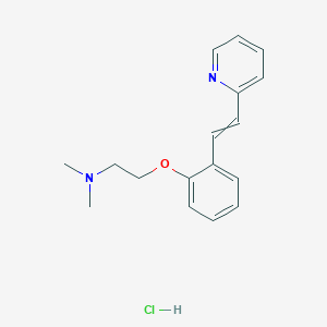 molecular formula C17H21ClN2O B15449977 N,N-Dimethyl-2-{2-[2-(pyridin-2-yl)ethenyl]phenoxy}ethan-1-amine--hydrogen chloride (1/1) CAS No. 62611-27-2