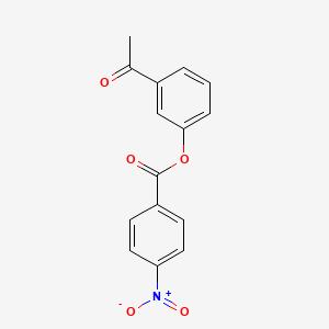 molecular formula C15H11NO5 B15450359 Ethanone, 1-[3-[(4-nitrobenzoyl)oxy]phenyl]- CAS No. 62568-45-0
