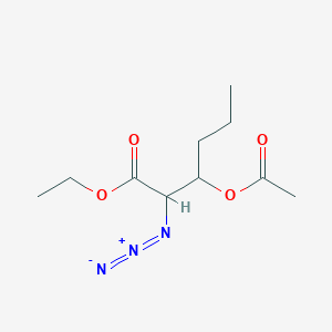molecular formula C10H17N3O4 B15450366 Ethyl 3-(acetyloxy)-2-azidohexanoate CAS No. 62317-45-7