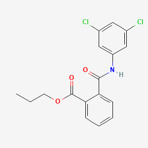 molecular formula C17H15Cl2NO3 B15450477 Propyl 2-[(3,5-dichlorophenyl)carbamoyl]benzoate CAS No. 62425-67-6