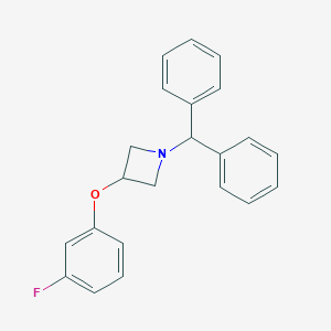 molecular formula C22H20FNO B154506 1-Benzhydryl-3-(3-fluorophenoxy)azetidine CAS No. 132924-41-5