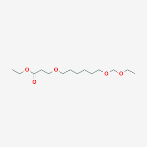 molecular formula C14H28O5 B15450837 Ethyl 3-{[6-(ethoxymethoxy)hexyl]oxy}propanoate CAS No. 62585-54-0