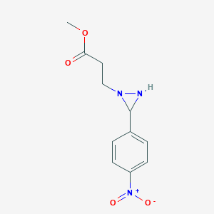 molecular formula C11H13N3O4 B15450859 Methyl 3-[3-(4-nitrophenyl)diaziridin-1-yl]propanoate CAS No. 62664-25-9