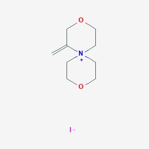 molecular formula C9H16INO2 B15450953 1-Methylidene-3,9-dioxa-6-azaspiro[5.5]undecan-6-ium iodide CAS No. 62620-20-6