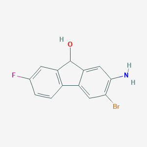 molecular formula C13H9BrFNO B154519 2-Amino-3-bromo-7-fluoro-9h-fluoren-9-ol CAS No. 1960-60-7