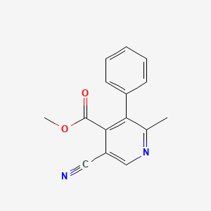 molecular formula C15H12N2O2 B15451954 Methyl 5-cyano-2-methyl-3-phenylpyridine-4-carboxylate CAS No. 62437-17-6