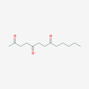 molecular formula C13H22O3 B15452049 Tridecane-2,5,8-trione CAS No. 62619-71-0
