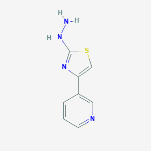 molecular formula C8H8N4S B154521 (4-Pyridin-3-yl-1,3-thiazol-2-yl)hydrazine CAS No. 139420-57-8