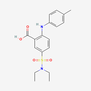 molecular formula C18H22N2O4S B15452223 Benzoic acid, 5-[(diethylamino)sulfonyl]-2-[(4-methylphenyl)amino]- CAS No. 62310-20-7