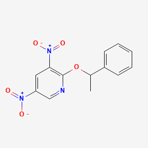 molecular formula C13H11N3O5 B15452873 Pyridine, 3,5-dinitro-2-(1-phenylethoxy)- CAS No. 62252-40-8
