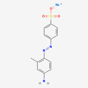 molecular formula C13H12N3NaO3S B15452900 Benzenesulfonic acid, 4-[(4-amino-2-methylphenyl)azo]-, monosodium salt CAS No. 62570-47-2